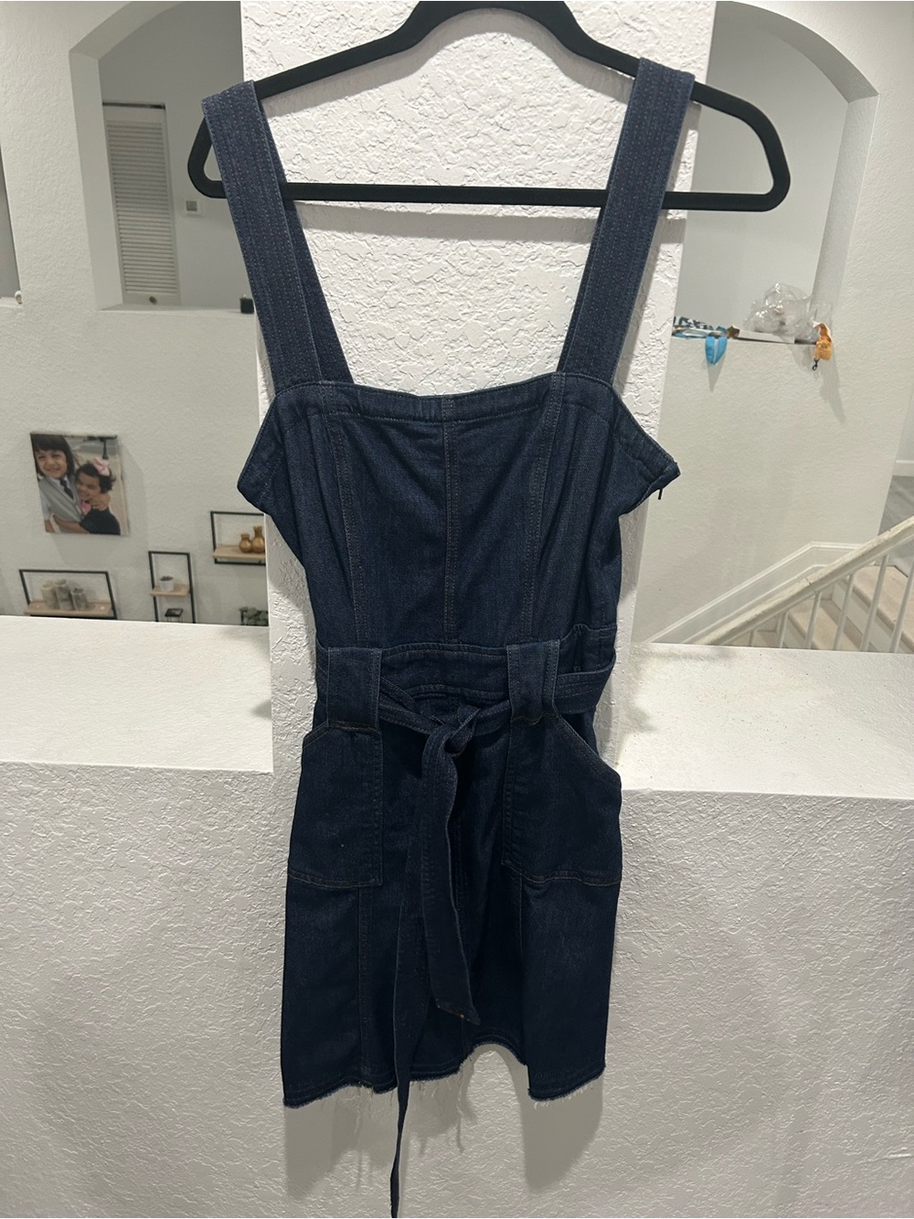 7 For All Mankind Dark Indigo Denim Jumpsuit